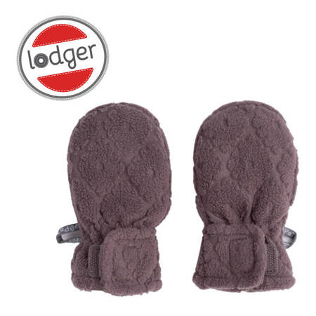 Lodger Polarowe rękawiczki dziecięce wrzosowe Fleece Mauve 1-2 l