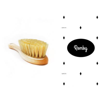 Lullalove - Szczotka na ciemieniuchę z myjką - Romby