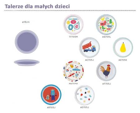 Maison Petit Jour - Talerz fi 18 cm dla małych dzieci - Roboty