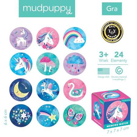 Mudpuppy Gra Mini Memory Magiczne jednorożce