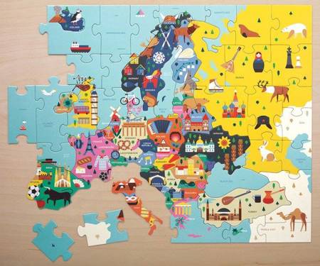 Mudpuppy Puzzle Mapa Europy z elementami w kształcie państw  5+