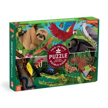 Mudpuppy Puzzle dwustronne Las deszczowy 100 elementów 6+