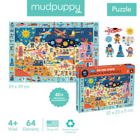 Mudpuppy Puzzle obserwacyjne Muzeum Lotnictwa i Kosmosu 64 elementy 4+