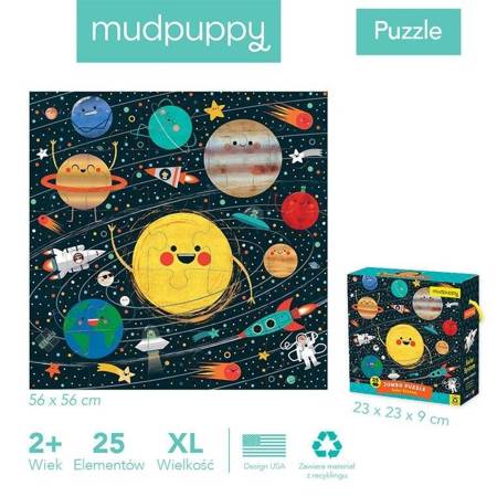 Mudpuppy Puzzle podłogowe Jumbo Układ słoneczny 25 elementów 2+