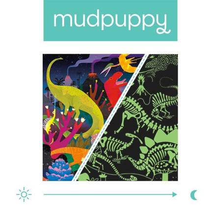 Mudpuppy Puzzle rodzinne świecące w ciemności Dinozaury 500 elementów 8+