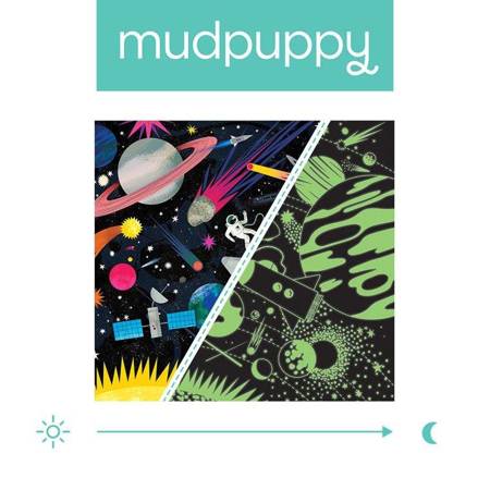 Mudpuppy Puzzle rodzinne świecące w ciemności Kosmos 500 elementów 8+