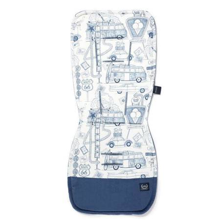ORGANIC JERSEY COLLECTION - STROLLER PAD - ROUTE 66 - HARVARD BLUE, LA MILLOU