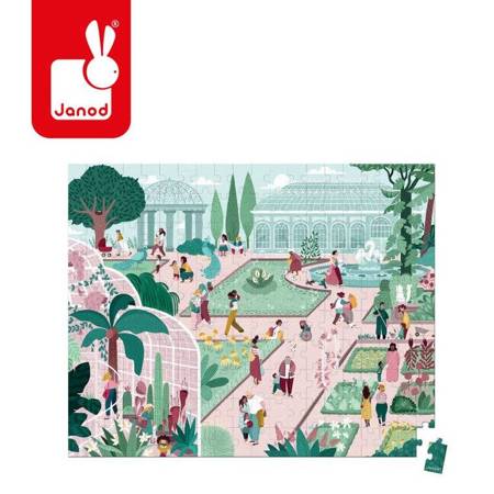 Puzzle w walizce Ogród botaniczny 200 elementów 7+, Janod