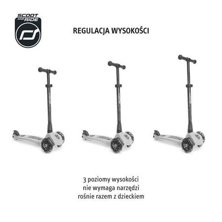 SCOOTANDRIDE Highwaykick 3 LED Hulajnoga składana ze świecącymi kółkami 3+ Lemon