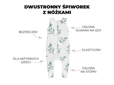 Sleepee - Dwustronny Śpiworek z nóżkami - Melanżowy Beż