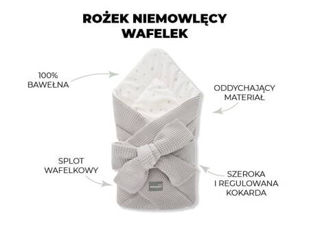 Sleepee - Rożek Niemowlęcy Wafelek - Szary