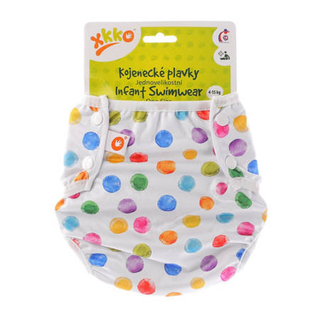 Strój kąpielowy dla niemowląt XKKO OneSize - Watercolour Polka Dots