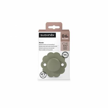 Suavinex - Smoczek fizjologiczny SX PRO Wonder 0-6m - Hedge Green