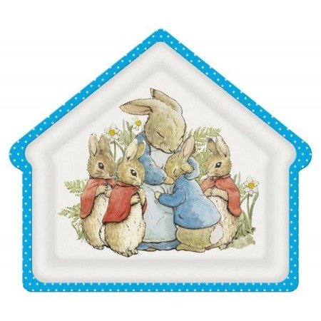 Talerzyk dla dzieci w kształcie domku, Królik Piotruś | Petit Jour Paris®