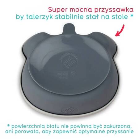 Tum Tum Miseczka z Przyssawką i Łyżeczką Grey