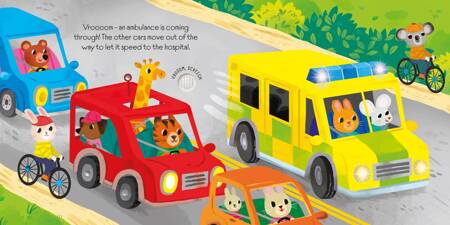 Usborne - Książka Lights and Sounds Emergency Vehicles