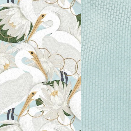 VELVET COLLECTION - ZABAWKA KRÓLIK - SMOKE MINT - HERON IN A CREAM LOTUS | La  Millou