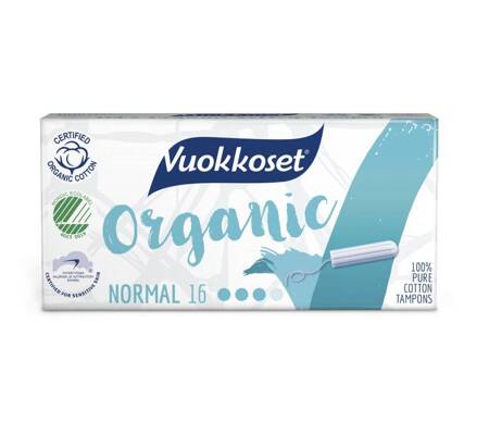 Vuokkoset, 100% BIO, Tampony Normal, 16 sztuk