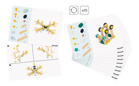Zestaw konstruktora 100 elementów Brico'kids 3+, Janod