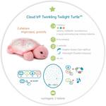 Cloud b® Twinkling Twilight Turtle™ Pink - Lampka nocna z projekcją świetlną - Żółw różowy