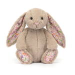 JellyCat - Króliczek z Kwiecistymi Uszami Beżowy „Petal” 18 cm