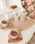 Joueco - Drewniany zestaw do herbaty Tea set pink