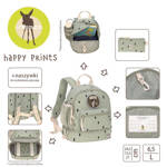 Lassig Plecak mini Happy Prints oliwkowy