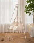 Moonboon Hamak niemowlęcy dla bliźniąt Classic Bundle -  Twin Baby Hammock + Silnik do kołyski Moonboon Motor Connect