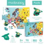 Mudpuppy Puzzle Mapa Europy z elementami w kształcie państw  5+