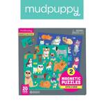 Mudpuppy Puzzle magnetyczne Koty i psy 4+