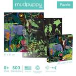 Mudpuppy Puzzle rodzinne świecące w ciemności Dżungla 500 elementów 8+