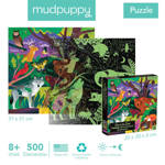 Mudpuppy Puzzle rodzinne świecące w ciemności Las 500 elementów 8+