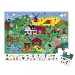 Puzzle obserwacyjne w walizce Farma 24 elementy 3+ Made in France, Janod